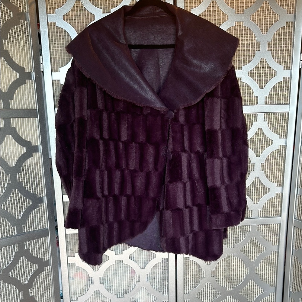 Vintage CHI by Falchi reversible purple coat